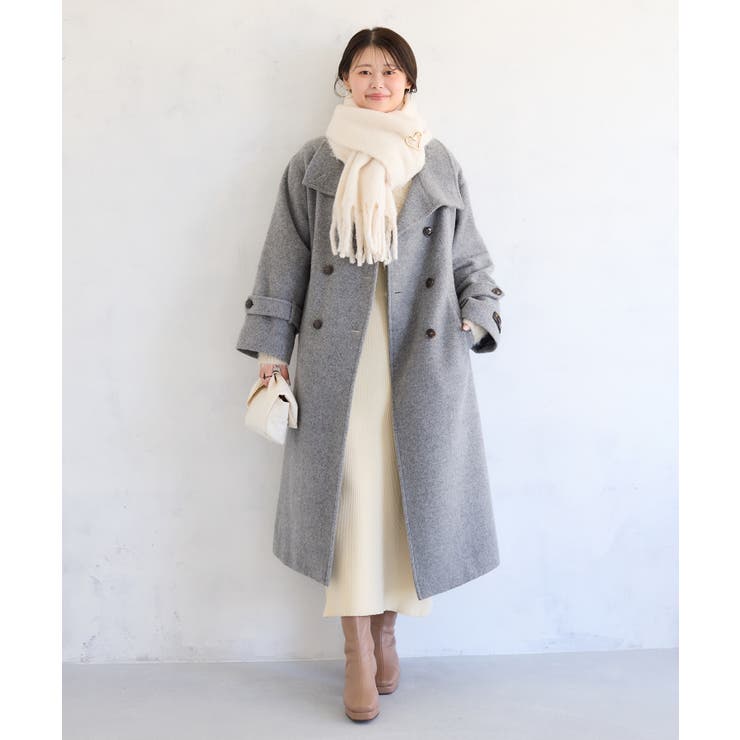 ねじりショートトップス付きロングニットワンピース/イージーケア | VIS  | 詳細画像48 