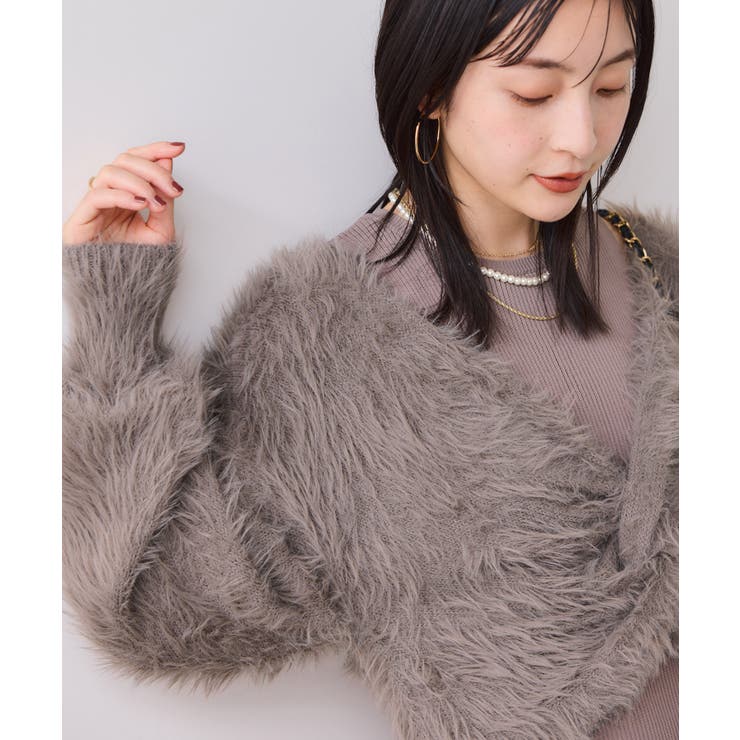 ねじりショートトップス付きロングニットワンピース/イージーケア | VIS  | 詳細画像8 