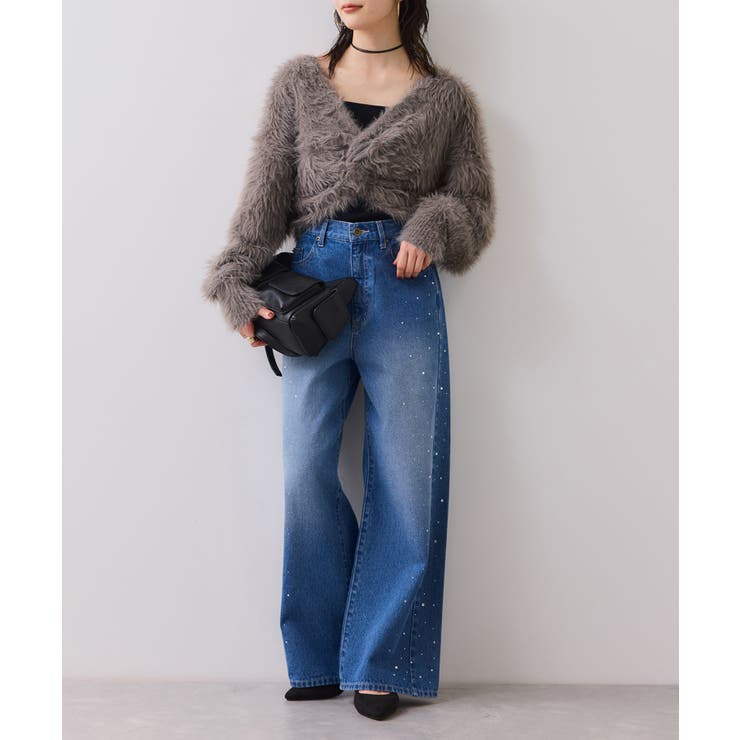 ねじりショートトップス付きロングニットワンピース/イージーケア | VIS  | 詳細画像9 