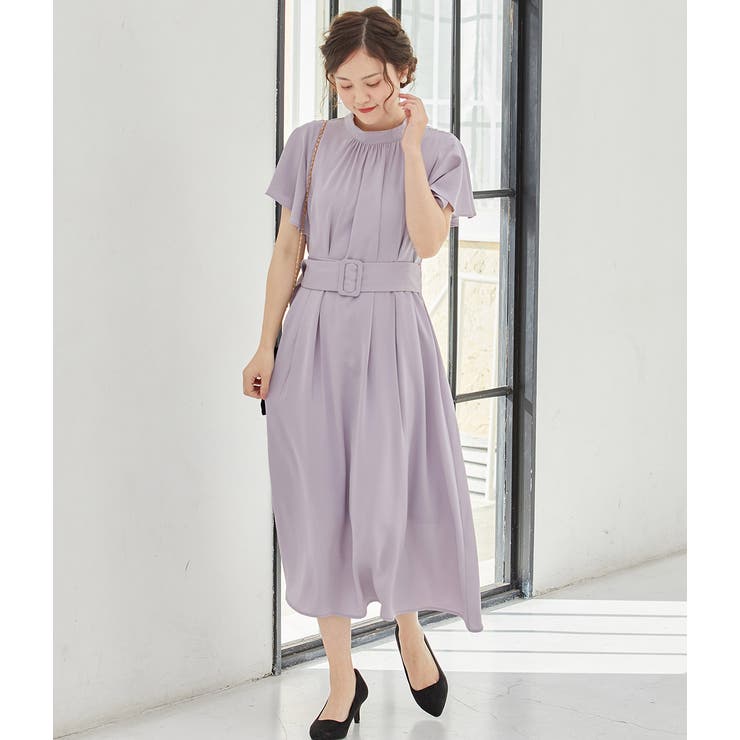 【WEB限定】【結婚式にも】ウエストタックフレアワンピース | VIS  | 詳細画像17 