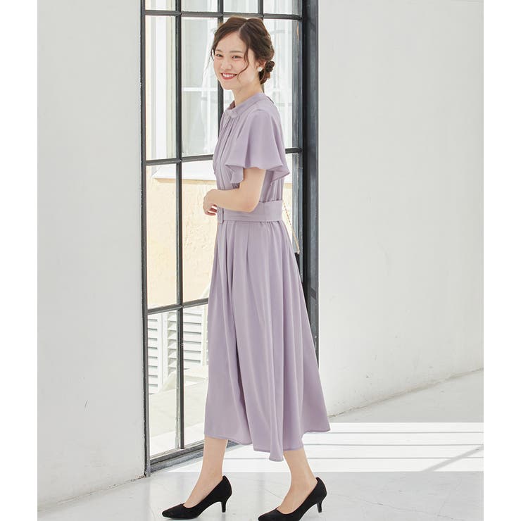 【WEB限定】【結婚式にも】ウエストタックフレアワンピース | VIS  | 詳細画像18 