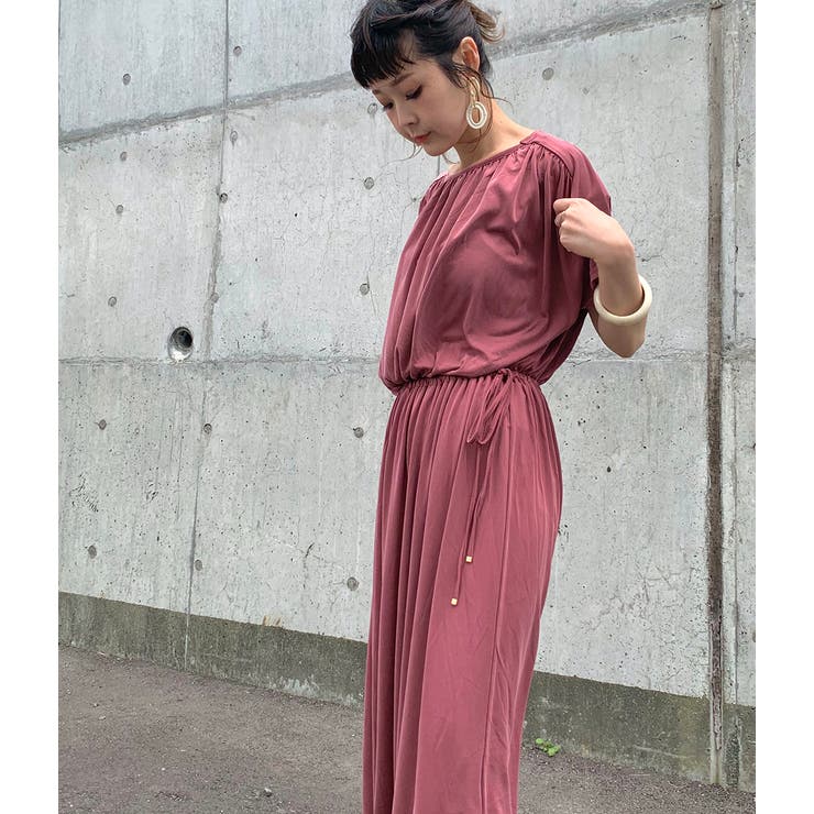 【WEB限定】ウエストリボンギャザーワンピース | VIS  | 詳細画像17 