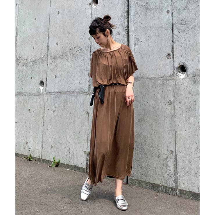 【WEB限定】ウエストリボンギャザーワンピース | VIS  | 詳細画像21 