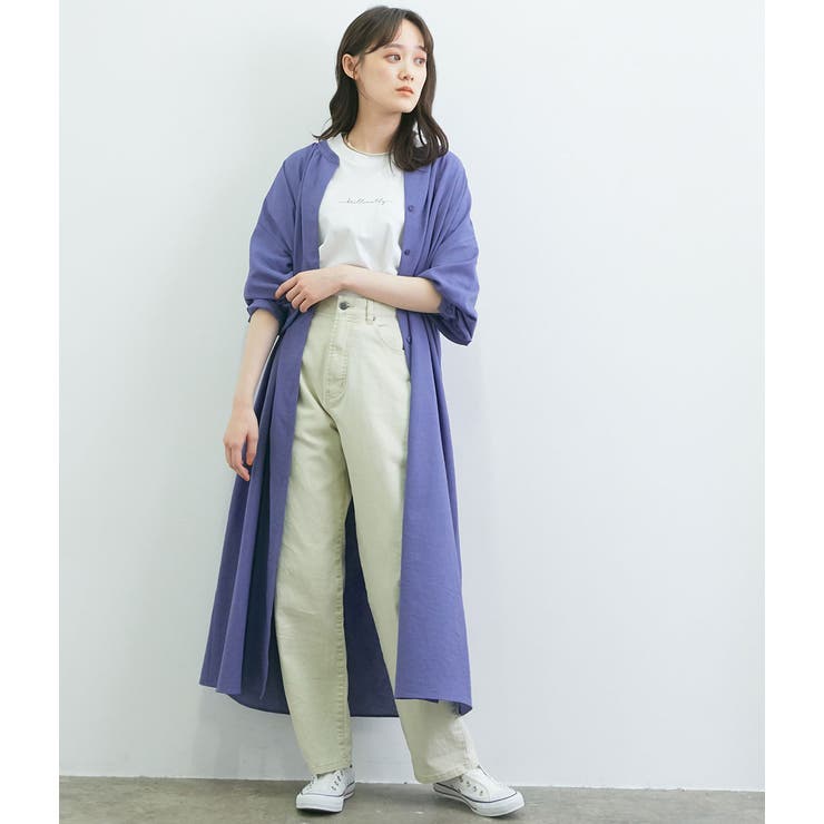 Web限定 リネンライクバンドカラー前開きシャツワンピース 品番 Visw Vis ビス のレディースファッション通販 Shoplist ショップリスト