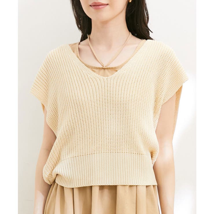 【選べる着丈・マルチWAY】ニットベスト付きワンピース【洗える】 | VIS  | 詳細画像18 