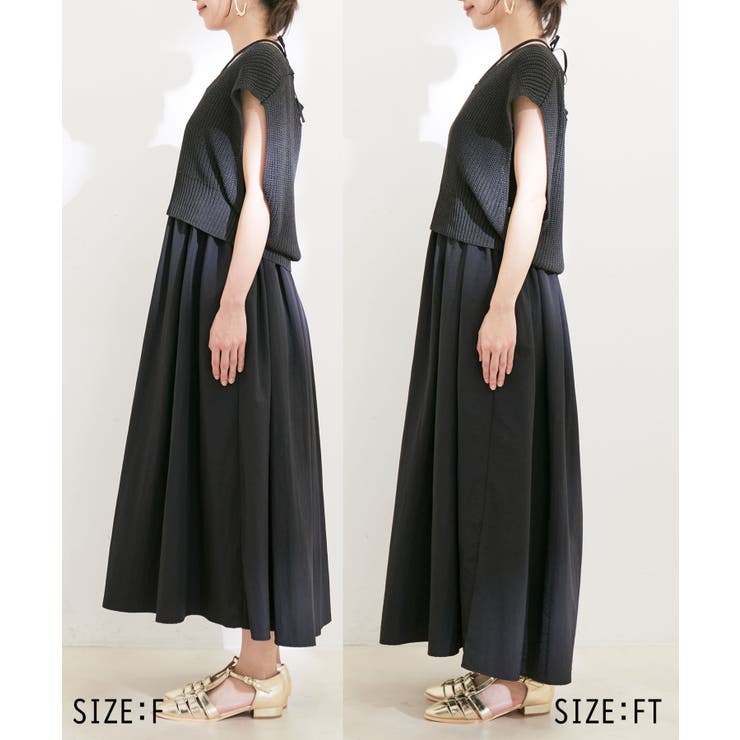 【選べる着丈・マルチWAY】ニットベスト付きワンピース【洗える】 | VIS  | 詳細画像28 