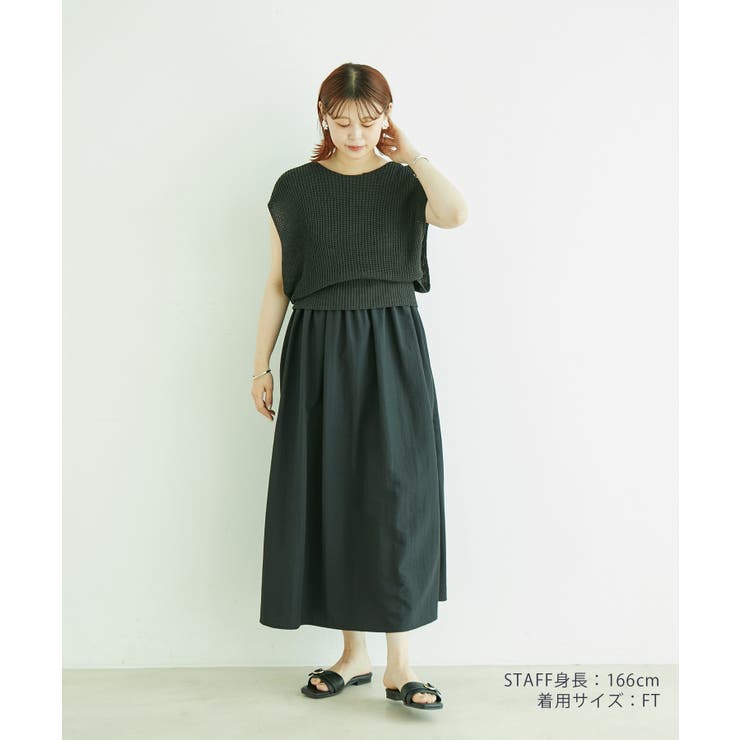 【選べる着丈・マルチWAY】ニットベスト付きワンピース【洗える】 | VIS  | 詳細画像40 