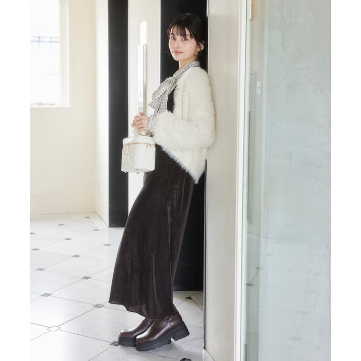 刺繍アソートベロアキャミワンピース/2WAY | VIS  | 詳細画像10 