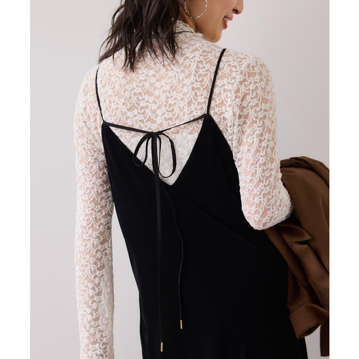 刺繍アソートベロアキャミワンピース/2WAY | VIS  | 詳細画像13 