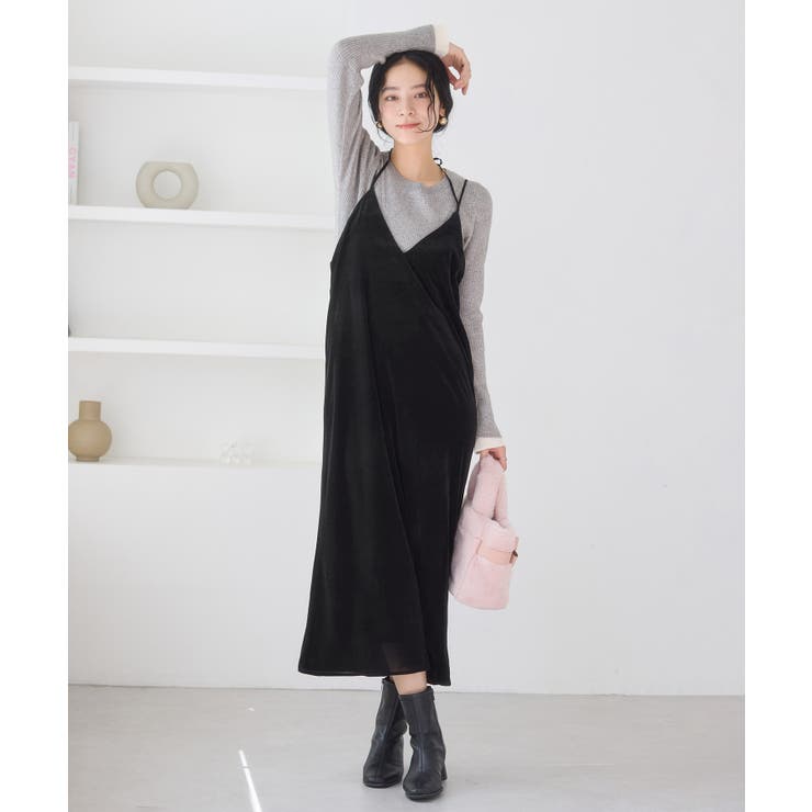 刺繍アソートベロアキャミワンピース/2WAY | VIS  | 詳細画像17 