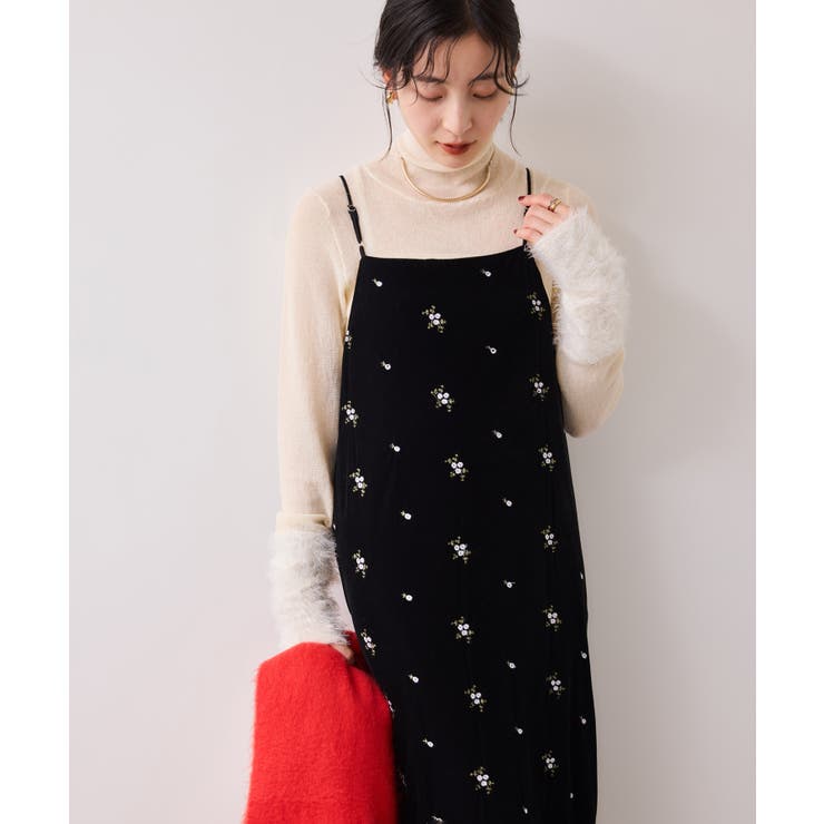 刺繍アソートベロアキャミワンピース/2WAY | VIS  | 詳細画像22 