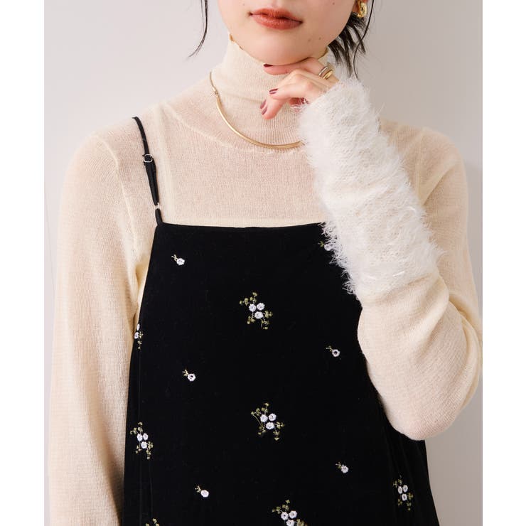 刺繍アソートベロアキャミワンピース/2WAY | VIS  | 詳細画像23 
