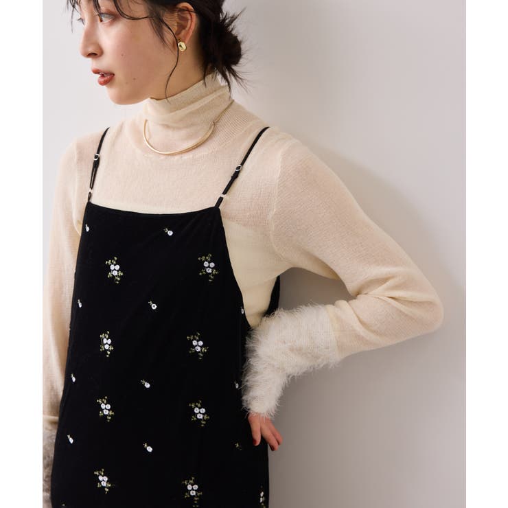 刺繍アソートベロアキャミワンピース/2WAY | VIS  | 詳細画像24 