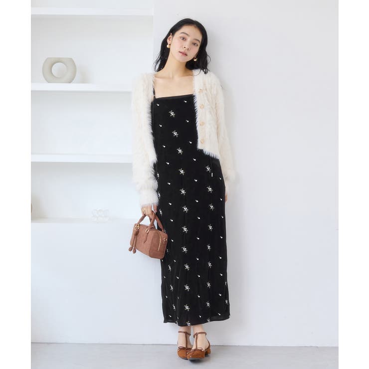 刺繍アソートベロアキャミワンピース/2WAY | VIS  | 詳細画像26 