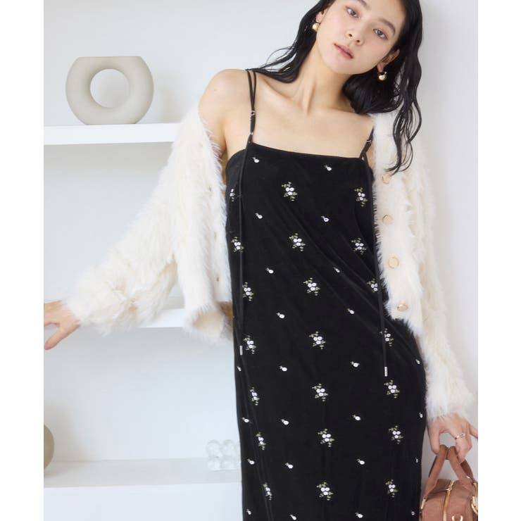 刺繍アソートベロアキャミワンピース/2WAY | VIS  | 詳細画像27 