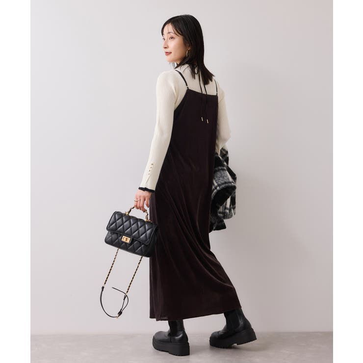 刺繍アソートベロアキャミワンピース/2WAY | VIS  | 詳細画像3 