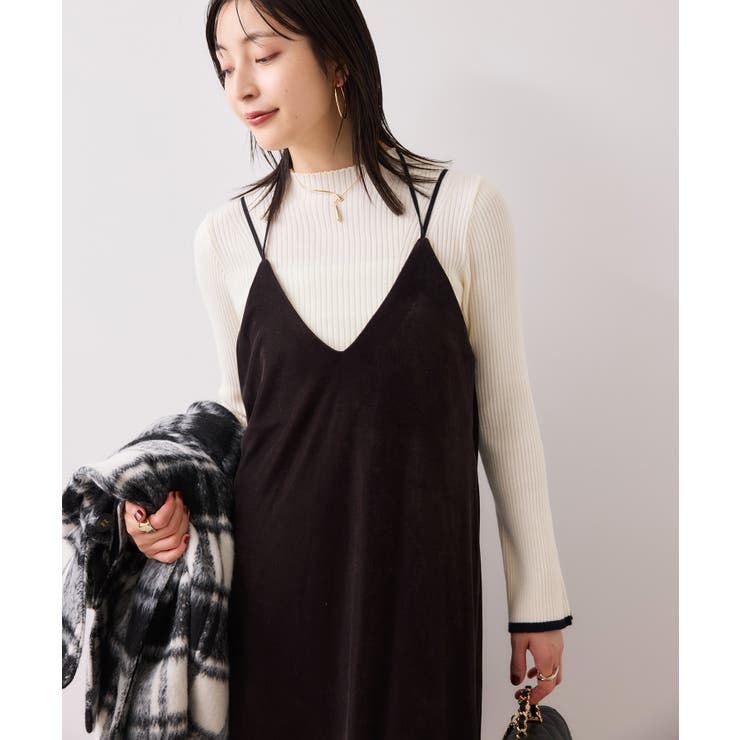 刺繍アソートベロアキャミワンピース/2WAY | VIS  | 詳細画像4 