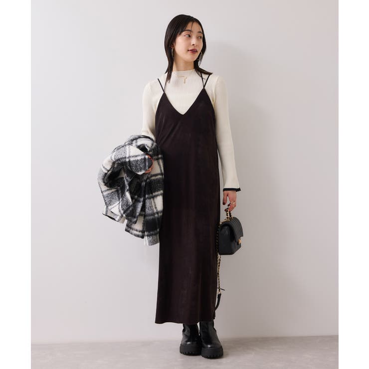 ブラウン(20) | 刺繍アソートベロアキャミワンピース/2WAY | VIS 