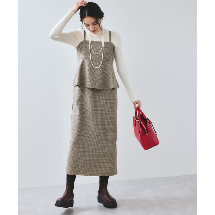 ウーリッシュ ペプラム切替キャミワンピース | VIS  | 詳細画像1 