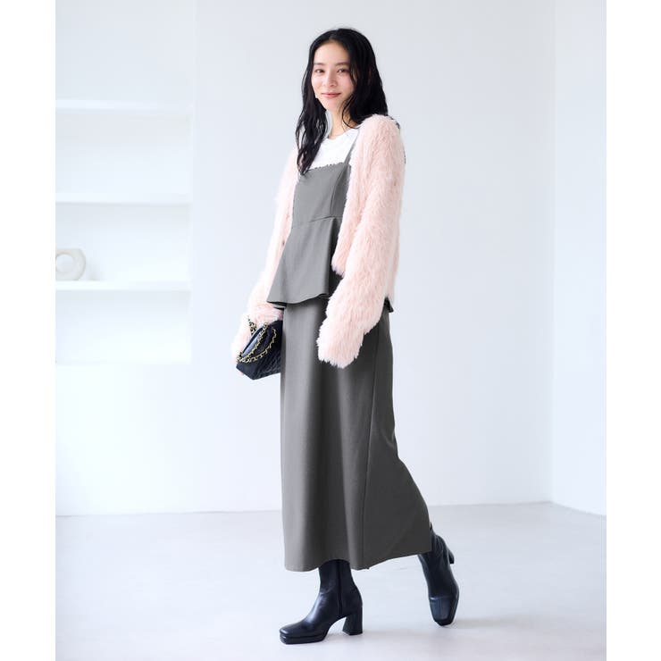 ウーリッシュ ペプラム切替キャミワンピース | VIS  | 詳細画像16 