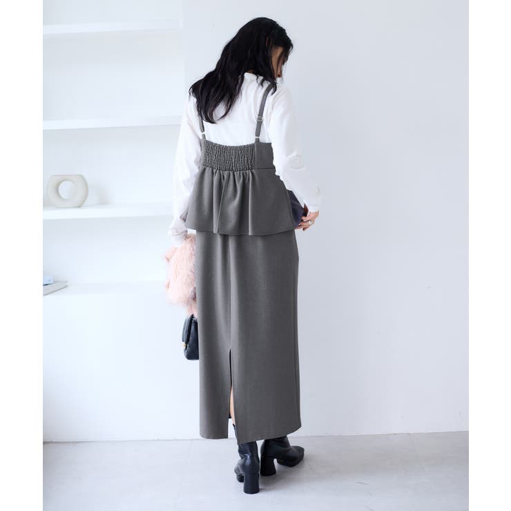 ウーリッシュ ペプラム切替キャミワンピース | VIS  | 詳細画像19 