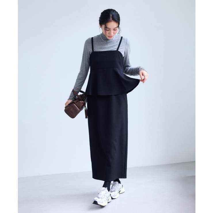 ウーリッシュ ペプラム切替キャミワンピース | VIS  | 詳細画像20 