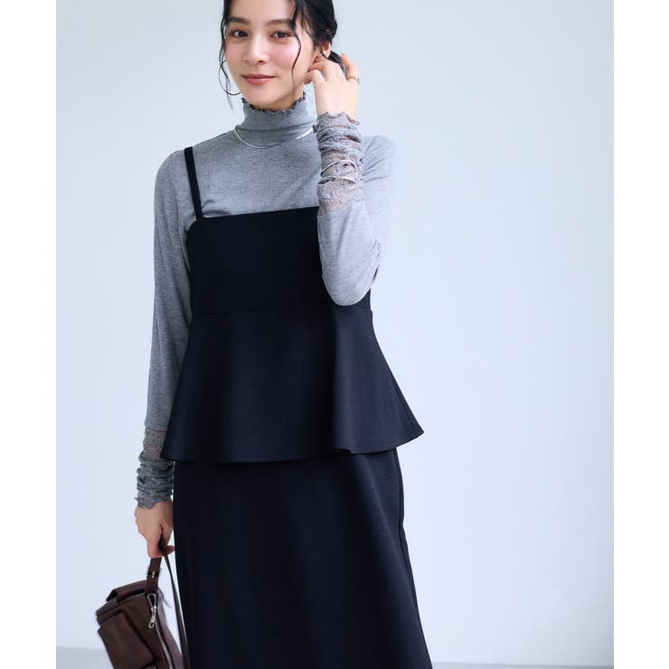 ウーリッシュ ペプラム切替キャミワンピース | VIS  | 詳細画像22 