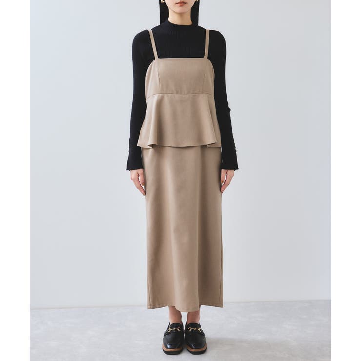 ウーリッシュ ペプラム切替キャミワンピース | VIS  | 詳細画像29 