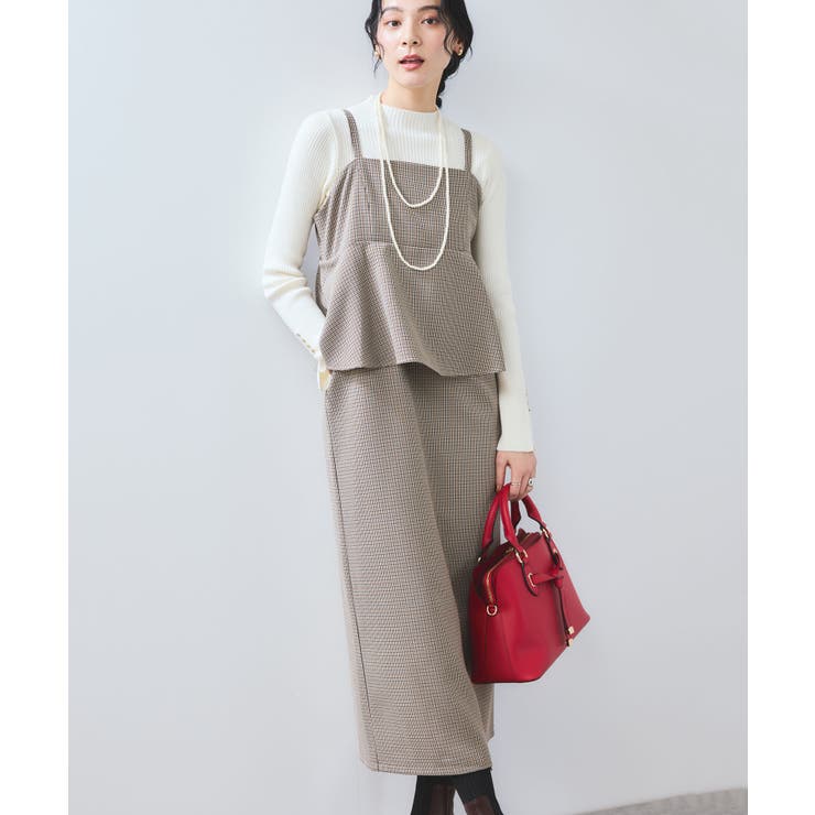 ウーリッシュ ペプラム切替キャミワンピース | VIS  | 詳細画像4 