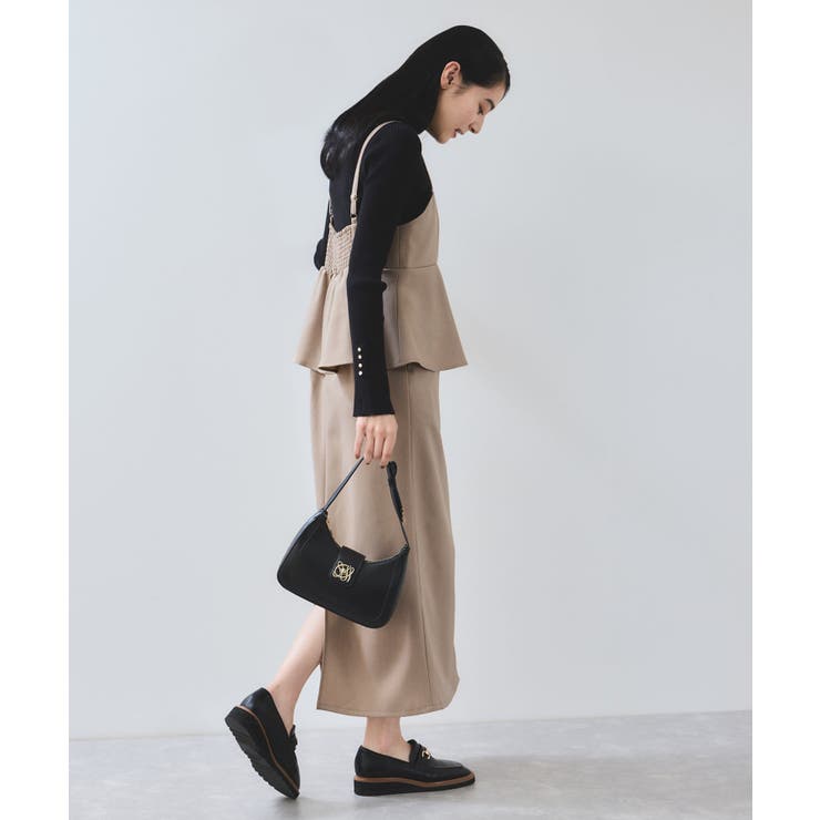 ウーリッシュ ペプラム切替キャミワンピース | VIS  | 詳細画像7 