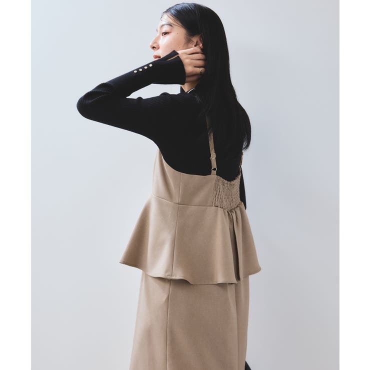 ウーリッシュ ペプラム切替キャミワンピース | VIS  | 詳細画像9 