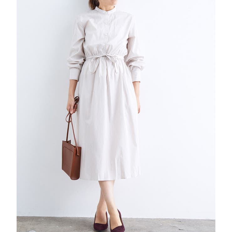 鎌倉シャツ Times Vis スタンドカラードロストワンピース 品番 Visw Vis ビス のレディースファッション通販 Shoplist ショップリスト