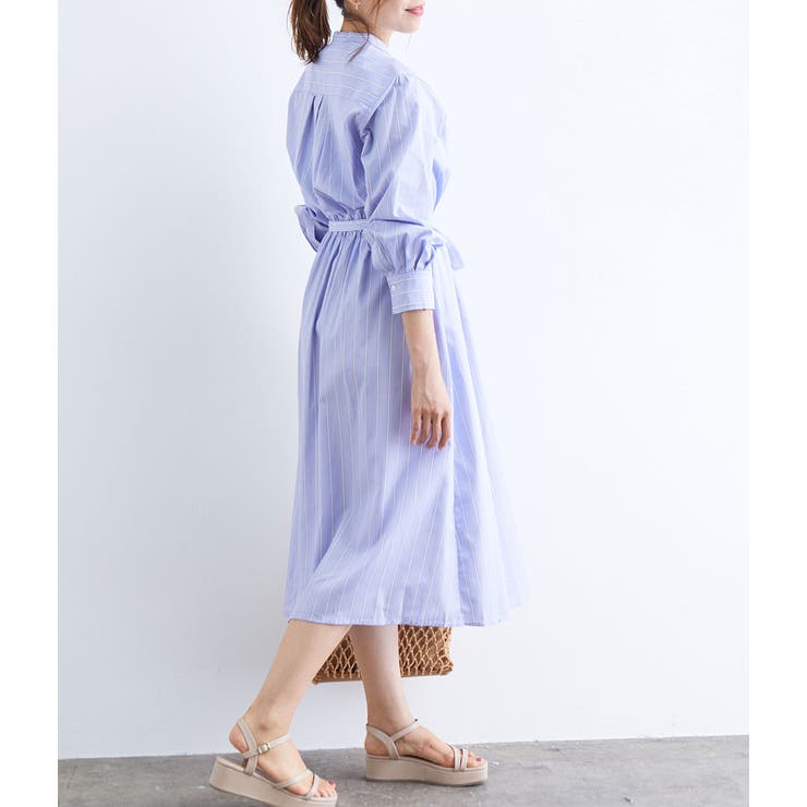 鎌倉シャツ Times Vis スタンドカラードロストワンピース 品番 Visw Vis ビス のレディースファッション通販 Shoplist ショップリスト