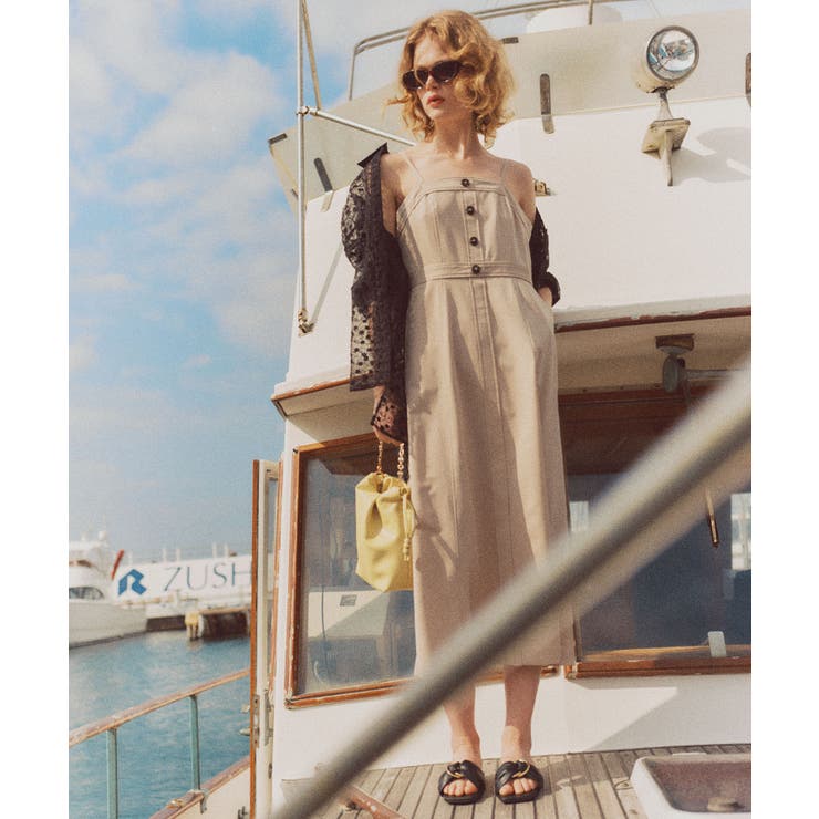 POLO BCS】VIS別注フロントボタンツイルワンピース[品番：VISW0049685