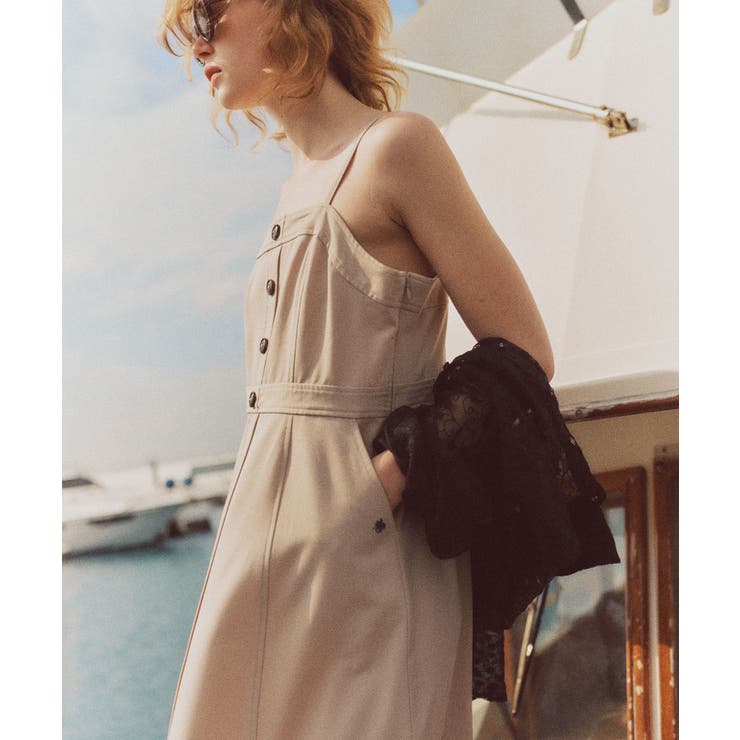 【POLO BCS】VIS別注フロントボタンツイルワンピース | VIS  | 詳細画像4 