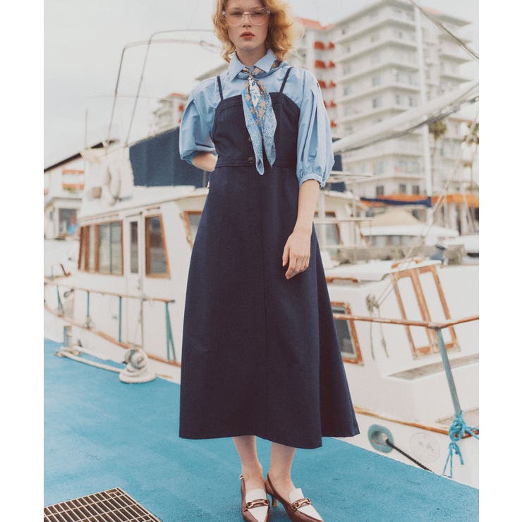 【POLO BCS】VIS別注フロントボタンツイルワンピース | VIS  | 詳細画像6 