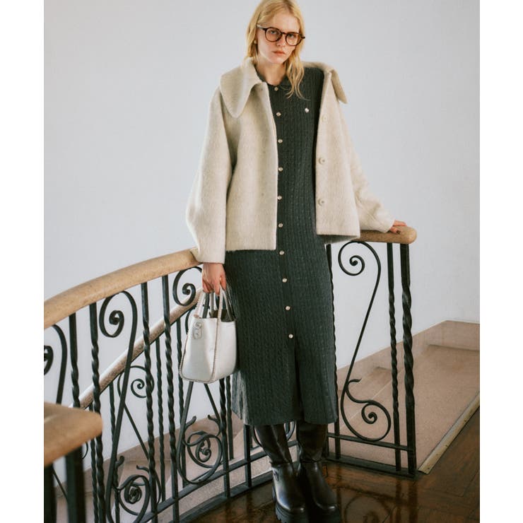 チャコール(06) | 【POLO BCS】VIS別注ニットワンピース | VIS 