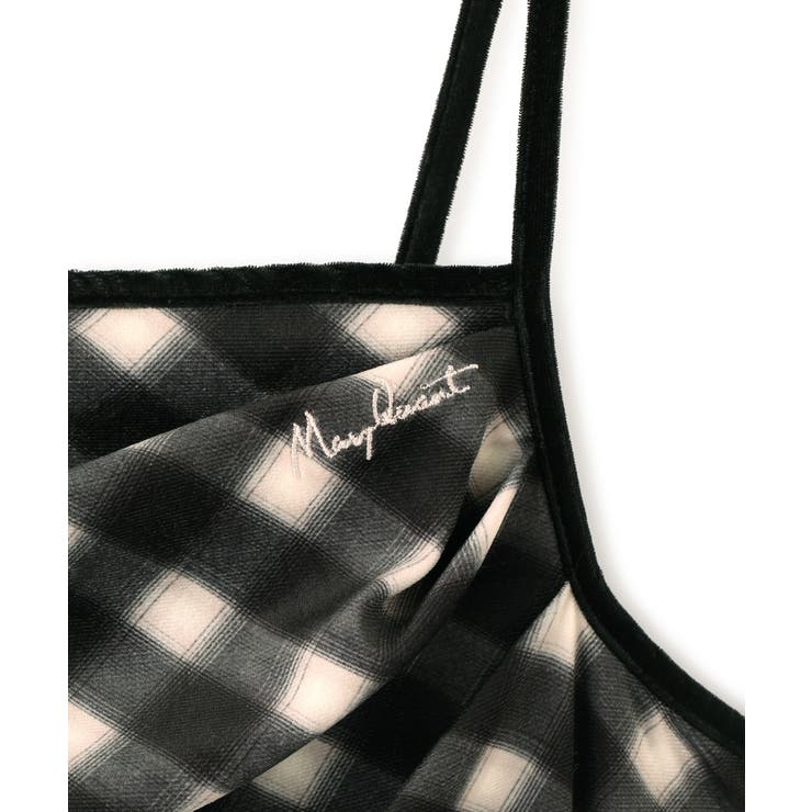 【MARY QUANT×VIS】チェックベロアドレープキャミワンピース | VIS  | 詳細画像20 