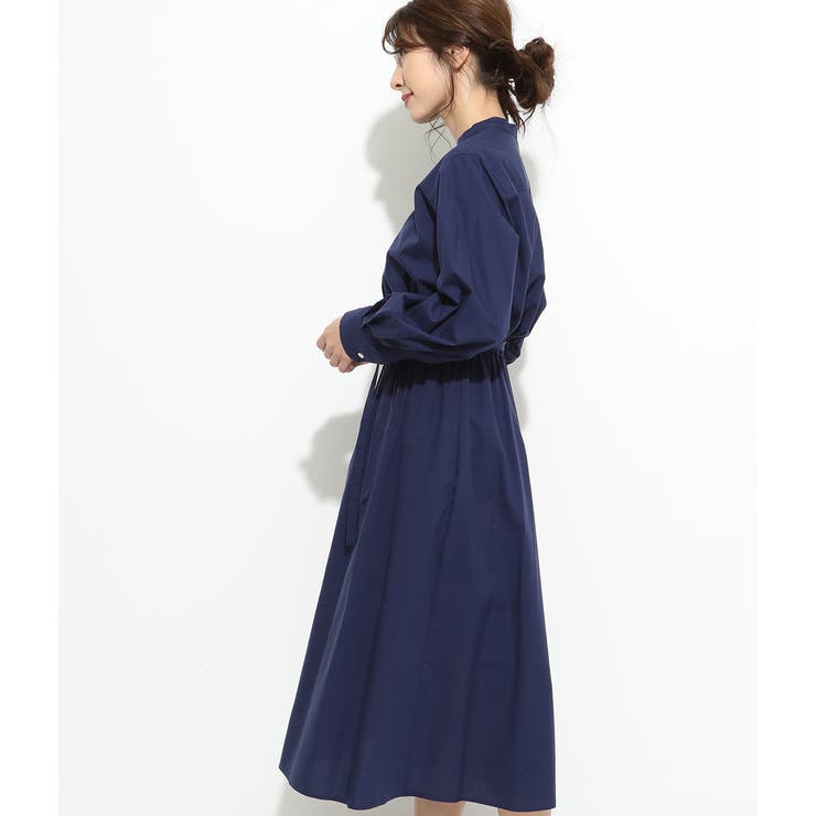 鎌倉シャツ Vis スタンドカラーワンピース 品番 Visw Vis ビス のレディースファッション通販 Shoplist ショップリスト