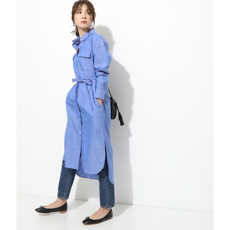 鎌倉シャツ×ViS】ロングシャツワンピース[品番：VISW0003162]｜VIS