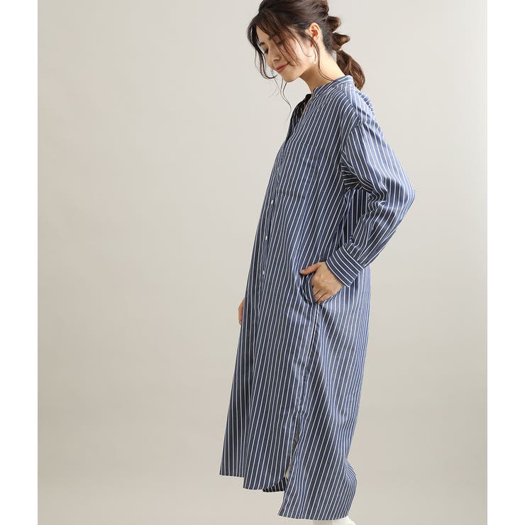 鎌倉シャツ Times Vis バンドカラーロングワンピース 品番 Visw Vis ビス のレディースファッション通販 Shoplist ショップリスト