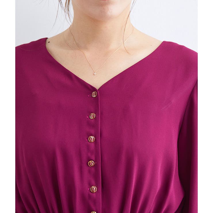 鎌倉シャツ Vis V開きギャザーワンピース 品番 Visw Vis ビス のレディースファッション通販 Shoplist ショップリスト