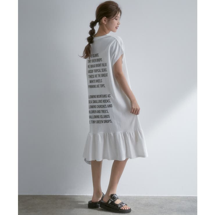 WEB限定】バックプリントTシャツワンピース[品番：VISW0014476]｜VIS