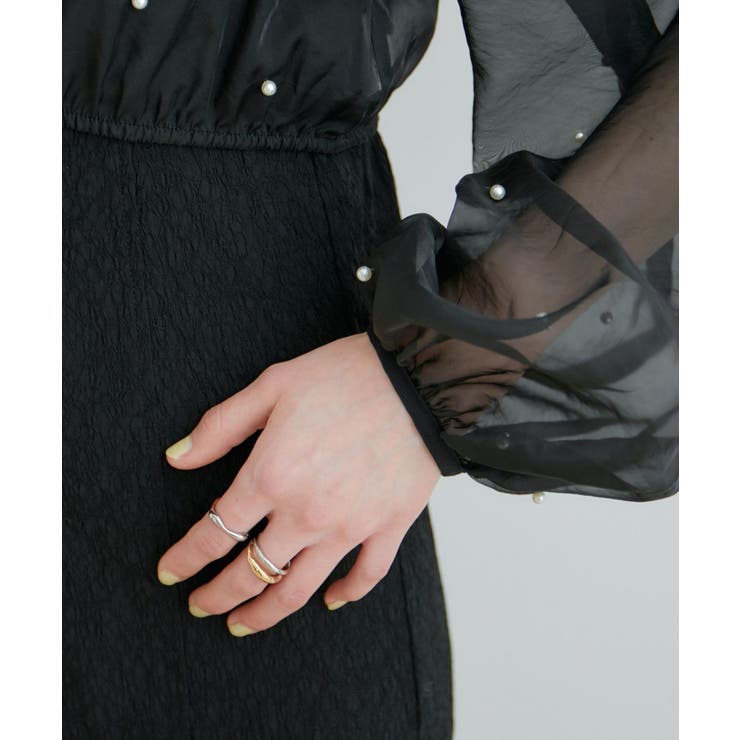 【Lady】【VIS dress】パールブラウスジャガードワンピースセット | VIS  | 詳細画像20 