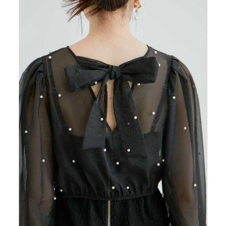 【Lady】【VIS dress】パールブラウスジャガードワンピースセット | VIS  | 詳細画像22 