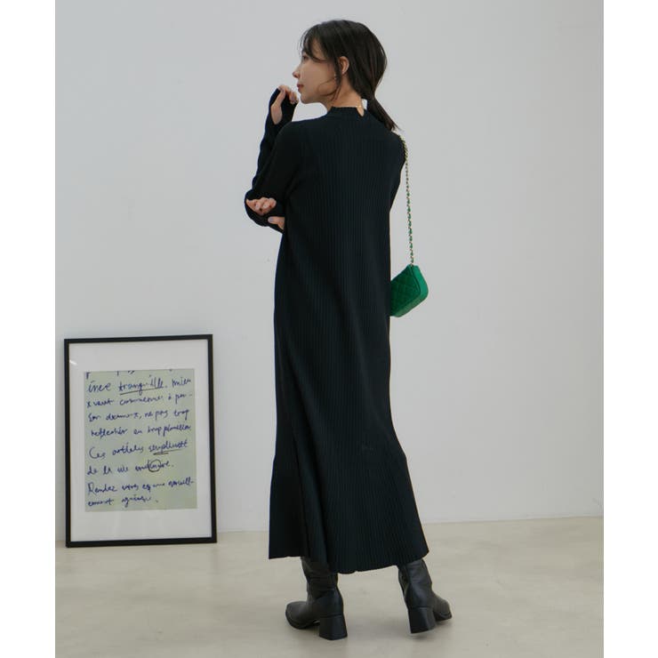 WEB限定】針抜きリブマーメイドニットワンピース[品番：VISW0040762