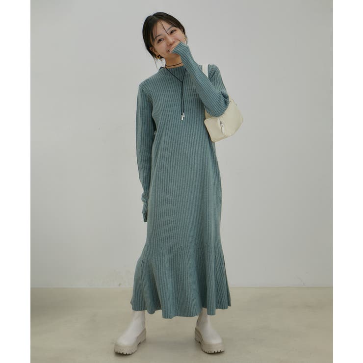 限定値下げ　美品　Rene ルネ リブニットマーメイドワンピース WEB限定】針抜きリブマーメイドニットワンピース[品番：VISW0040762