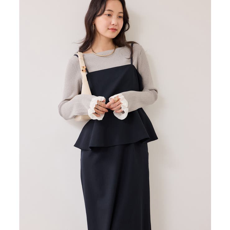 【WEB限定】美easyコンフォートツイルペプラム切替キャミワンピース イージー… | VIS  | 詳細画像1 