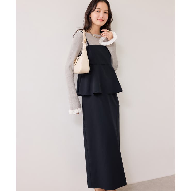 【WEB限定】美easyコンフォートツイルペプラム切替キャミワンピース イージー… | VIS  | 詳細画像15 