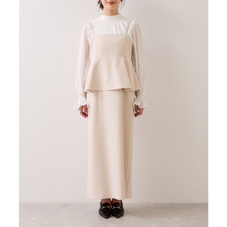 【WEB限定】美easyコンフォートツイルペプラム切替キャミワンピース イージー… | VIS  | 詳細画像17 